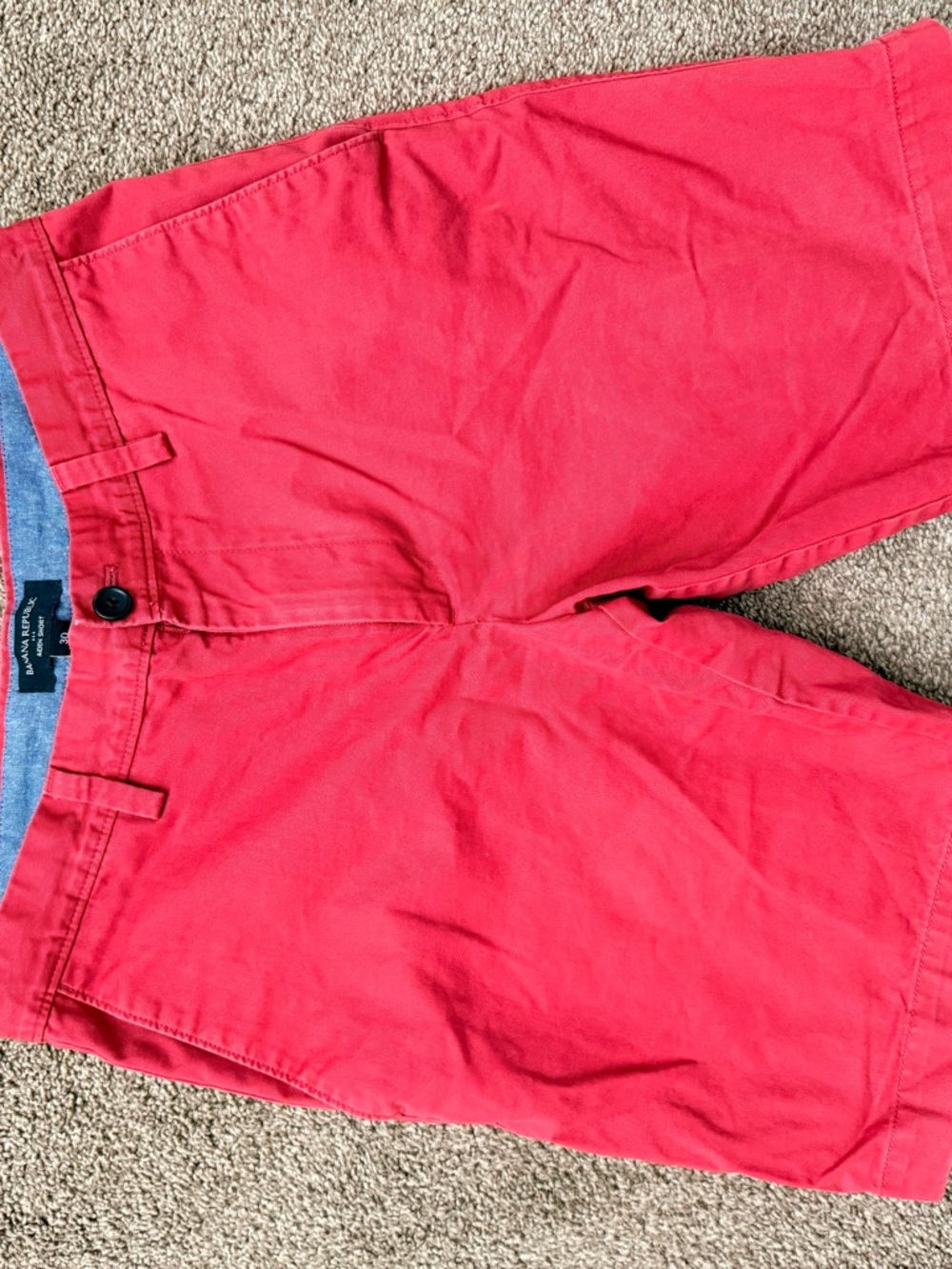 Banana Republic Red Men's Flat Front Shorts